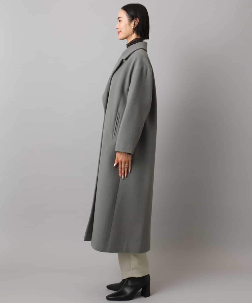 FMUAD02540 MICHEL KLEIN(ミッシェルクラン) ロングチェスターコート ブラック