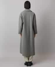 FMUAD02540 MICHEL KLEIN(ミッシェルクラン) ロングチェスターコート ブラック