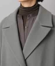 FMUAD02540 MICHEL KLEIN(ミッシェルクラン) ロングチェスターコート ブラック