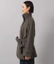 FMUAG54630 MICHEL KLEIN(ミッシェルクラン) スタンドカラーミドルコート カーキ