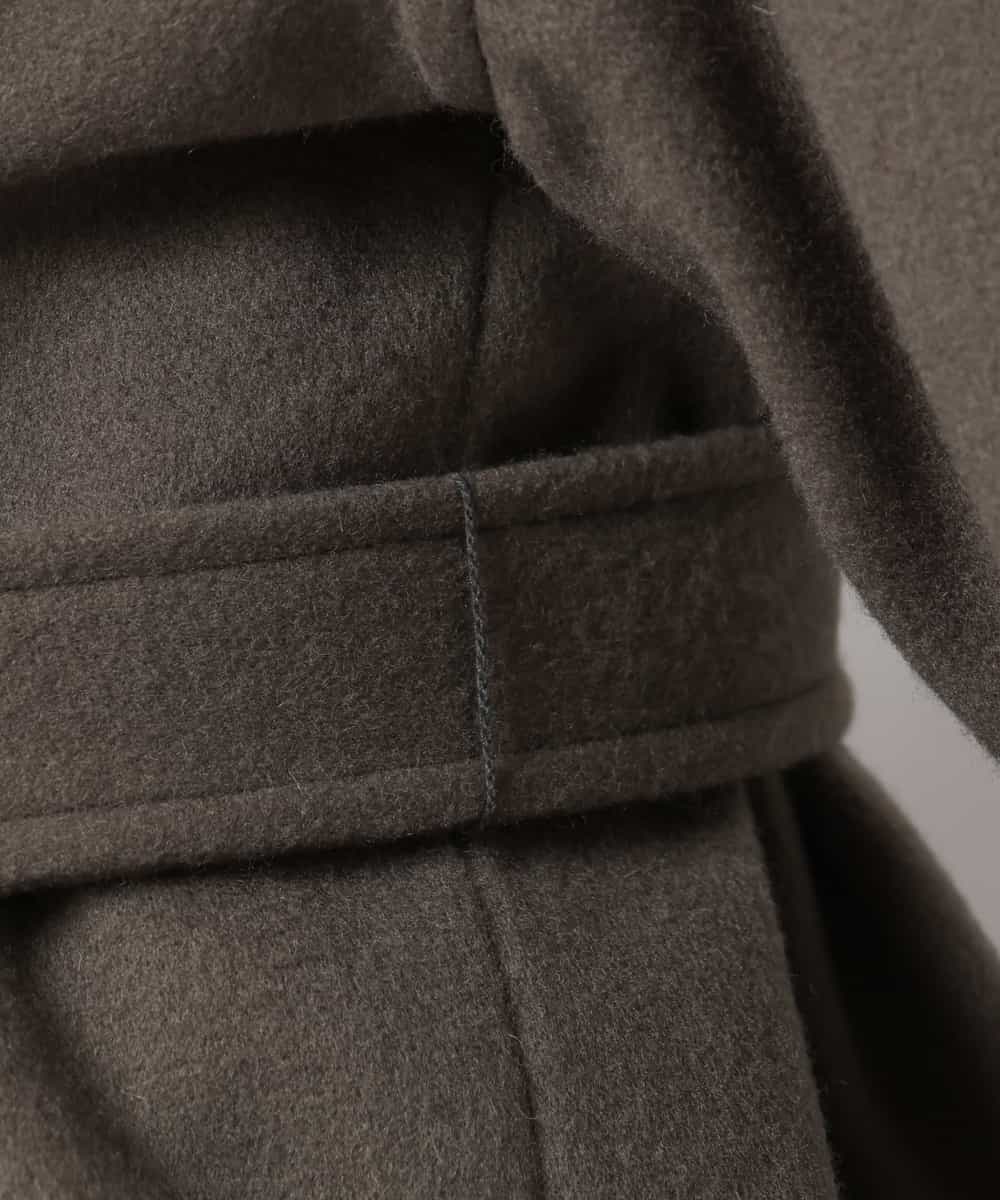 FMUAG54630 MICHEL KLEIN(ミッシェルクラン) スタンドカラーミドルコート カーキ