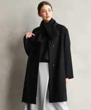 FMUBG53610 MICHEL KLEIN(ミッシェルクラン) [マフラー付き]ノーカラーコクーンコート ラベンダー