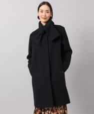FMUBG53610 MICHEL KLEIN(ミッシェルクラン) [マフラー付き]ノーカラーコクーンコート ラベンダー