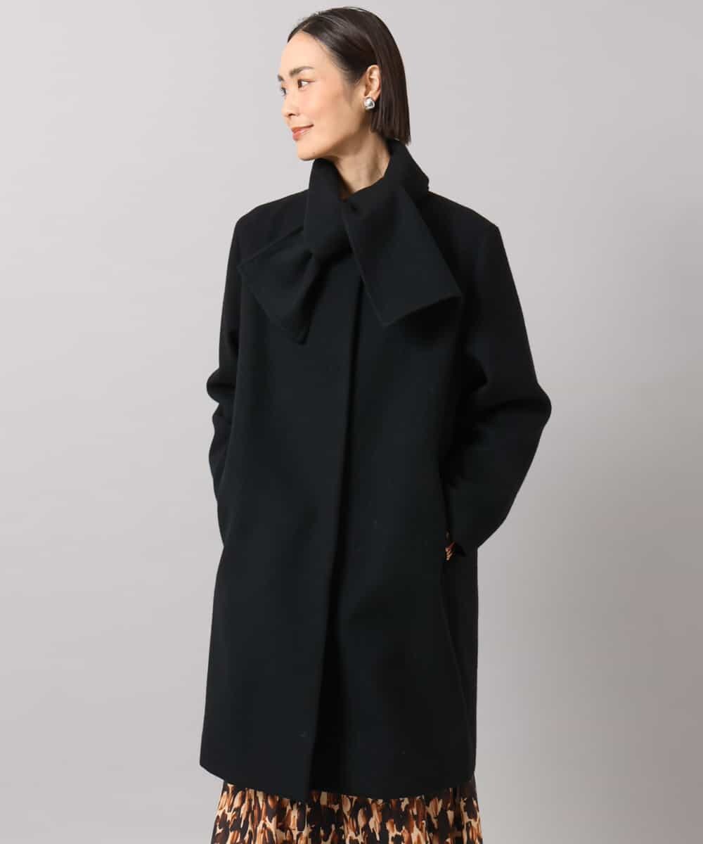 FMUBG53610 MICHEL KLEIN(ミッシェルクラン) [マフラー付き]ノーカラーコクーンコート ラベンダー