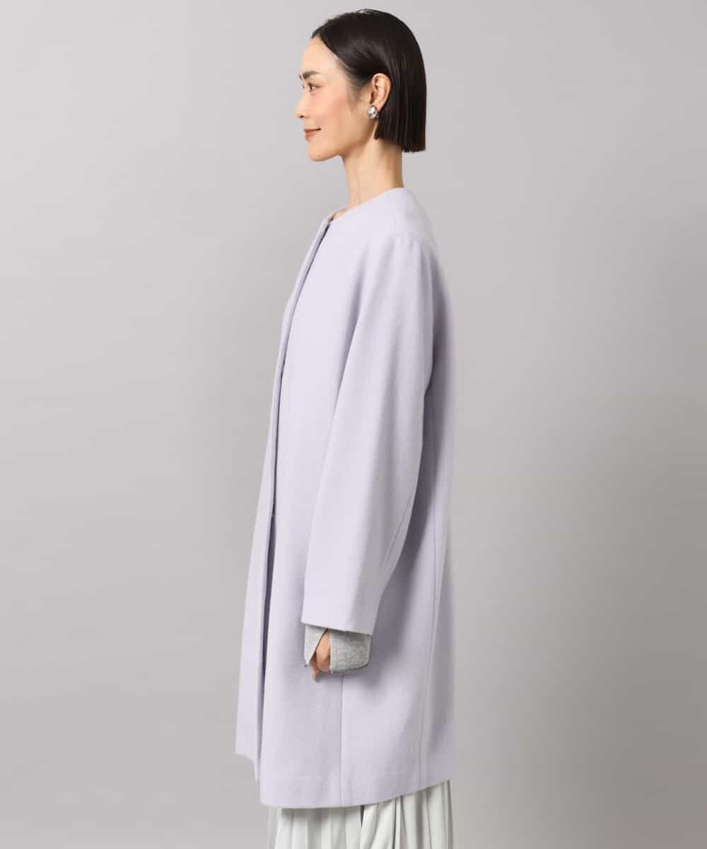 FMUBG53610 MICHEL KLEIN(ミッシェルクラン) [マフラー付き]ノーカラーコクーンコート ラベンダー