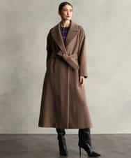 FMUBG55580 MICHEL KLEIN(ミッシェルクラン) ロングチェスターコート ブラウン