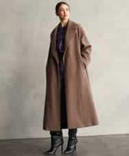 FMUBG55580 MICHEL KLEIN(ミッシェルクラン) ロングチェスターコート ブラウン