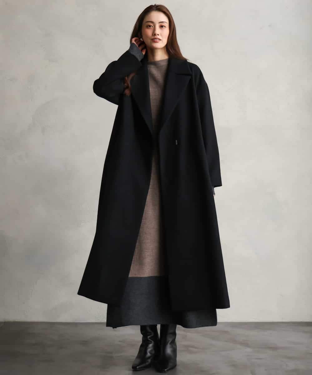 FMUBG55580 MICHEL KLEIN(ミッシェルクラン) ロングチェスターコート ブラウン