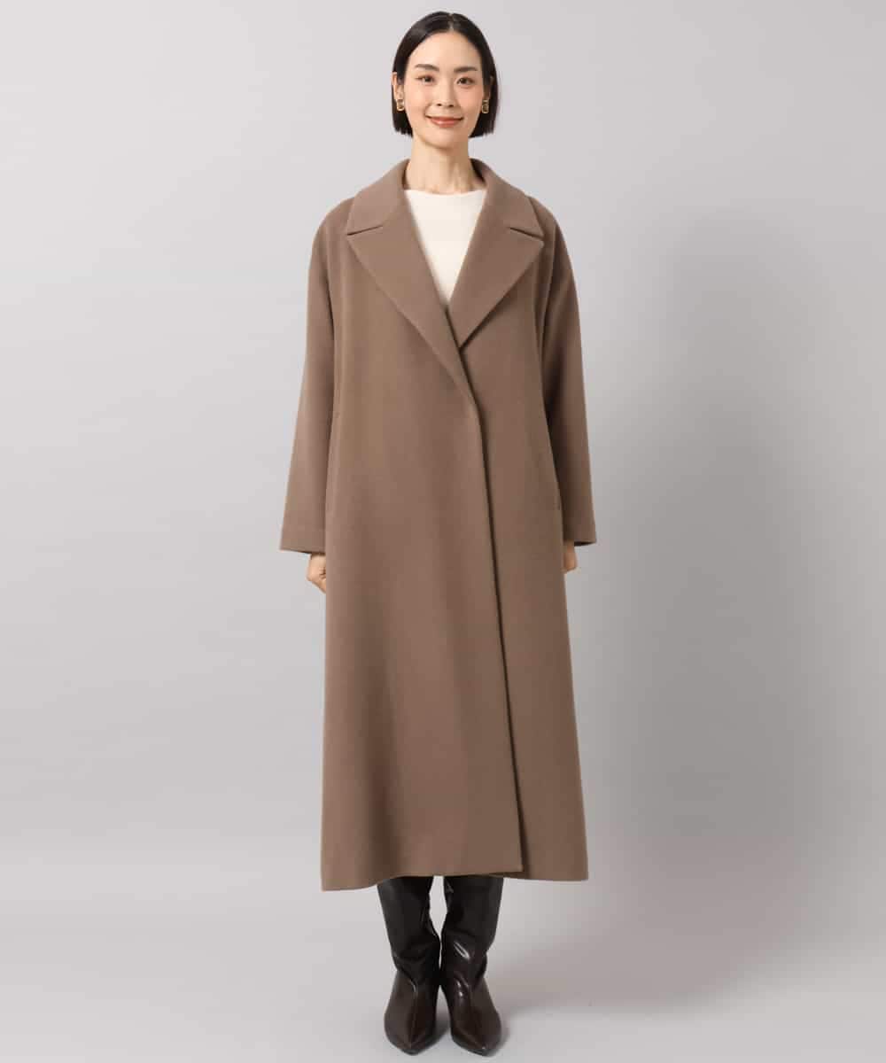 FMUBG55580 MICHEL KLEIN(ミッシェルクラン) ロングチェスターコート ブラウン