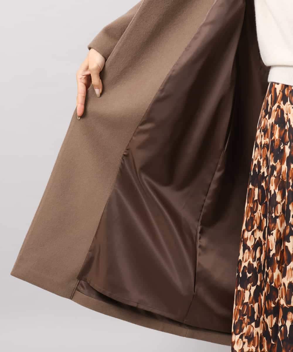 FMUBG55580 MICHEL KLEIN(ミッシェルクラン) ロングチェスターコート ブラウン