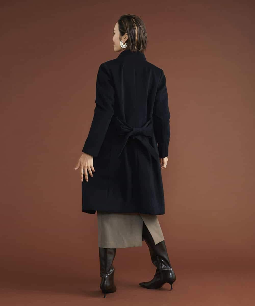SALE／37%OFF】 Cle' michel ブラック ロングコート カシミヤ ロング 