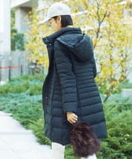 FMVAA41610 MICHEL KLEIN(ミッシェルクラン) [定番人気]2WAYストレッチダウンミドルコート ブラック