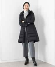 FMVAA41610 MICHEL KLEIN(ミッシェルクラン) [定番人気]2WAYストレッチダウンミドルコート ブラック
