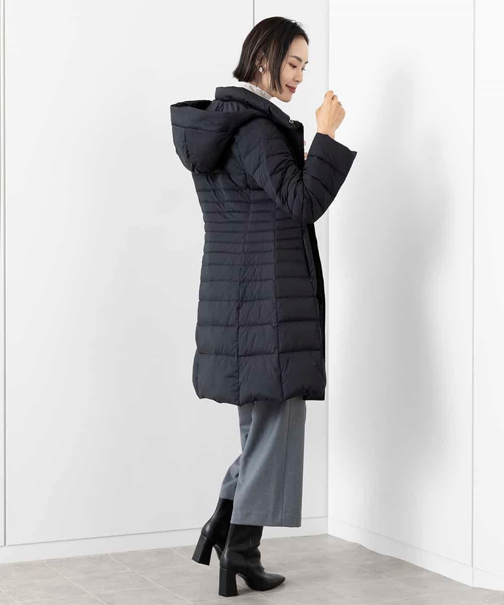 FMVAA41610 MICHEL KLEIN(ミッシェルクラン) [定番人気]2WAYストレッチダウンミドルコート ブラック