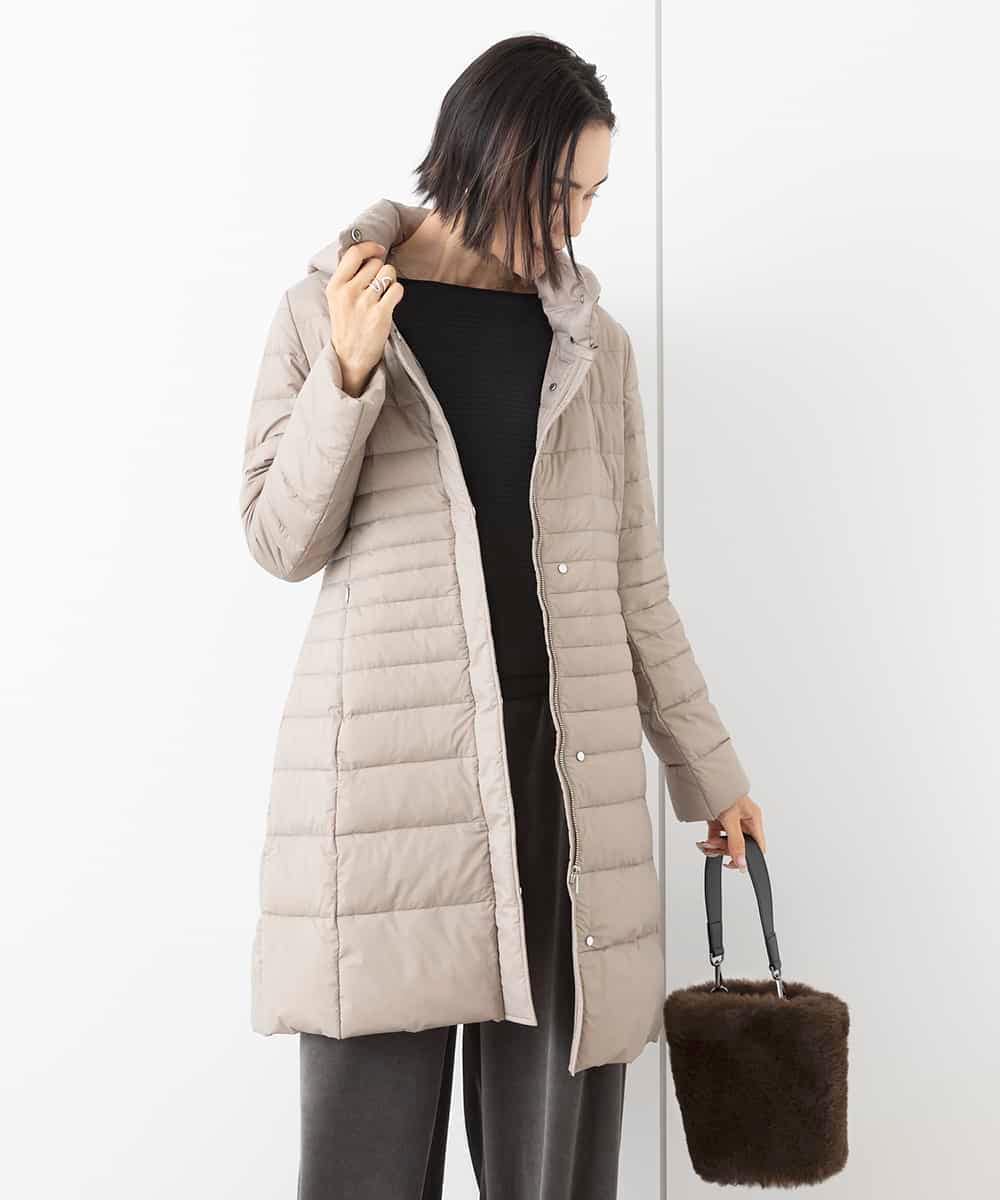 FMVAA41610 MICHEL KLEIN(ミッシェルクラン) [定番人気]2WAYストレッチダウンミドルコート ブラック