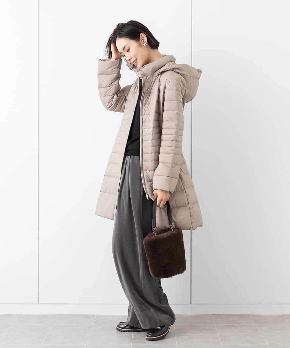 FMVAA41610 MICHEL KLEIN(ミッシェルクラン) [定番人気]2WAYストレッチダウンミドルコート ブラック