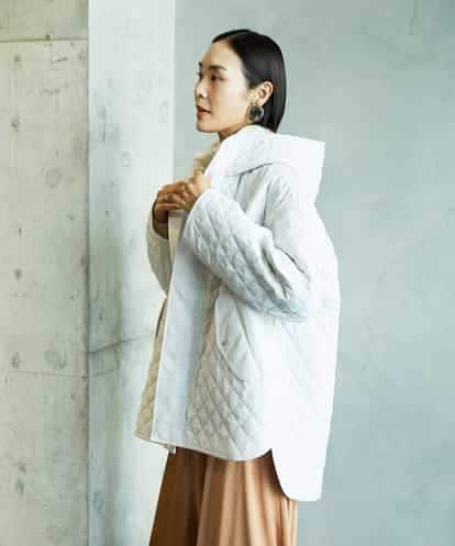 FMVAD05480 MICHEL KLEIN オーバーサイズフードキルティングコート