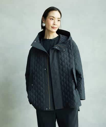 FMVAD05480 MICHEL KLEIN オーバーサイズフードキルティングコート