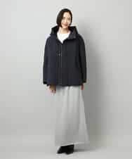 FMVAD05480 MICHEL KLEIN(ミッシェルクラン) オーバーサイズフードキルティングコート ブラック
