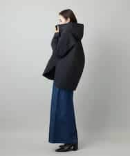 FMVAD05480 MICHEL KLEIN(ミッシェルクラン) オーバーサイズフードキルティングコート ブラック
