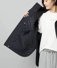 FMVAD05480 MICHEL KLEIN(ミッシェルクラン) オーバーサイズフードキルティングコート ブラック