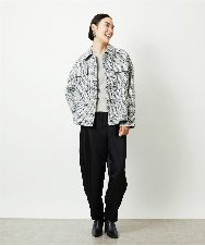 FMVAD51450 MICHEL KLEIN(ミッシェルクラン) ファンシーツイードCPOジャケット グレー