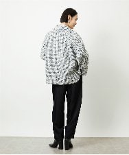 FMVAD51450 MICHEL KLEIN(ミッシェルクラン) ファンシーツイードCPOジャケット グレー