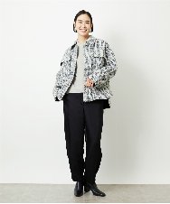 FMVAD51450 MICHEL KLEIN(ミッシェルクラン) ファンシーツイードCPOジャケット グレー