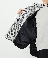 FMVAD51450 MICHEL KLEIN(ミッシェルクラン) ファンシーツイードCPOジャケット グレー