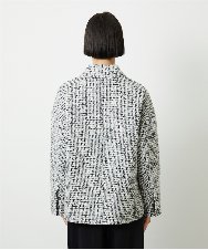 FMVAD51450 MICHEL KLEIN(ミッシェルクラン) ファンシーツイードCPOジャケット グレー