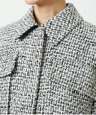 FMVAD51450 MICHEL KLEIN(ミッシェルクラン) ファンシーツイードCPOジャケット グレー