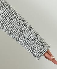 FMVAD51450 MICHEL KLEIN(ミッシェルクラン) ファンシーツイードCPOジャケット グレー