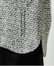 FMVAD51450 MICHEL KLEIN(ミッシェルクラン) ファンシーツイードCPOジャケット グレー