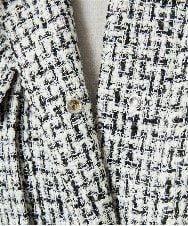 FMVAD51450 MICHEL KLEIN(ミッシェルクラン) ファンシーツイードCPOジャケット グレー