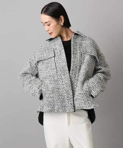 FMVAD51450 MICHEL KLEIN ファンシーツイードCPOジャケット