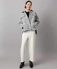 FMVAD51450 MICHEL KLEIN(ミッシェルクラン) ファンシーツイードCPOジャケット グレー