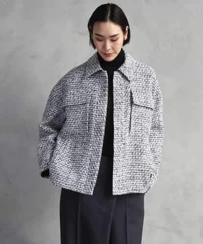 FMVAD51450 MICHEL KLEIN ファンシーツイードCPOジャケット