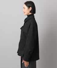 FMVAE51450 MICHEL KLEIN(ミッシェルクラン) ファンシーツイードCPOジャケット ブラック