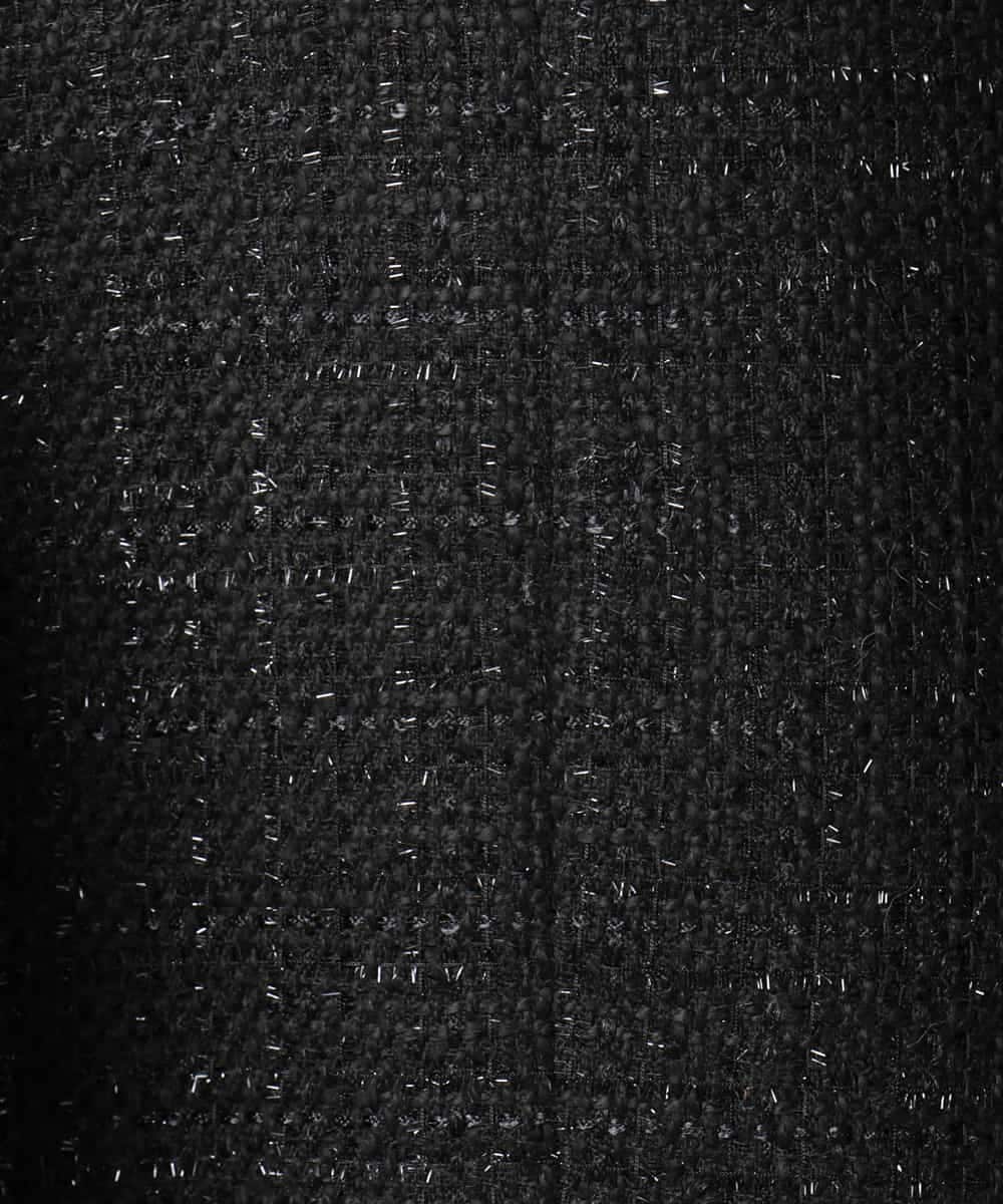 FMVAE51450 MICHEL KLEIN(ミッシェルクラン) ファンシーツイードCPOジャケット ブラック