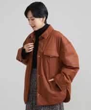 FMVAV35450 MICHEL KLEIN(ミッシェルクラン) グロッシータフタ中綿CPOジャケット テラコッタ(83)