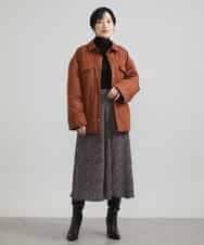 FMVAV35450 MICHEL KLEIN(ミッシェルクラン) グロッシータフタ中綿CPOジャケット テラコッタ(83)