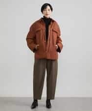 FMVAV35450 MICHEL KLEIN(ミッシェルクラン) グロッシータフタ中綿CPOジャケット テラコッタ(83)