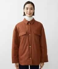 FMVAV35450 MICHEL KLEIN(ミッシェルクラン) グロッシータフタ中綿CPOジャケット テラコッタ(83)