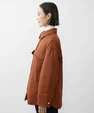 FMVAV35450 MICHEL KLEIN(ミッシェルクラン) グロッシータフタ中綿CPOジャケット テラコッタ(83)
