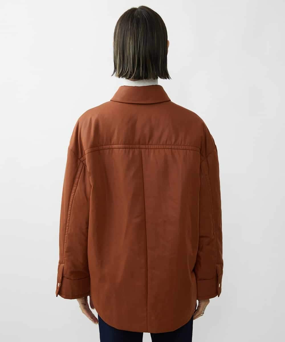 FMVAV35450 MICHEL KLEIN(ミッシェルクラン) グロッシータフタ中綿CPOジャケット テラコッタ(83)
