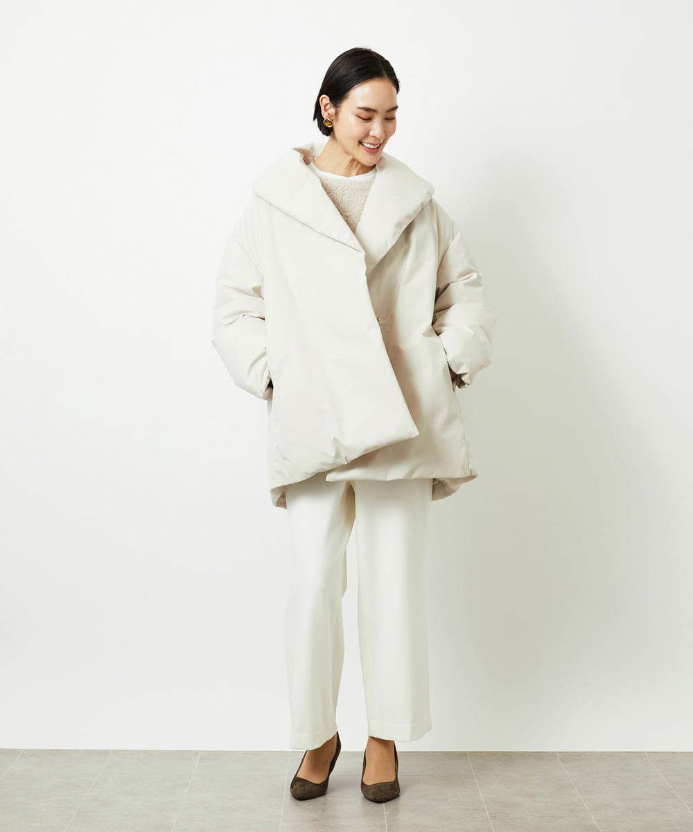 FMVBD06560 MICHEL KLEIN(ミッシェルクラン) ［撥水加工］ショールカラーダウンコート ブラック