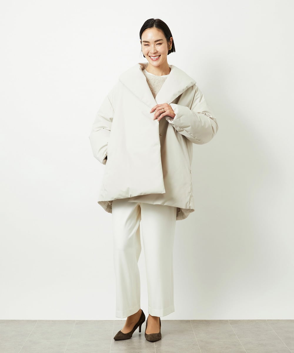 FMVBD06560 MICHEL KLEIN(ミッシェルクラン) ［撥水加工］ショールカラーダウンコート ブラック