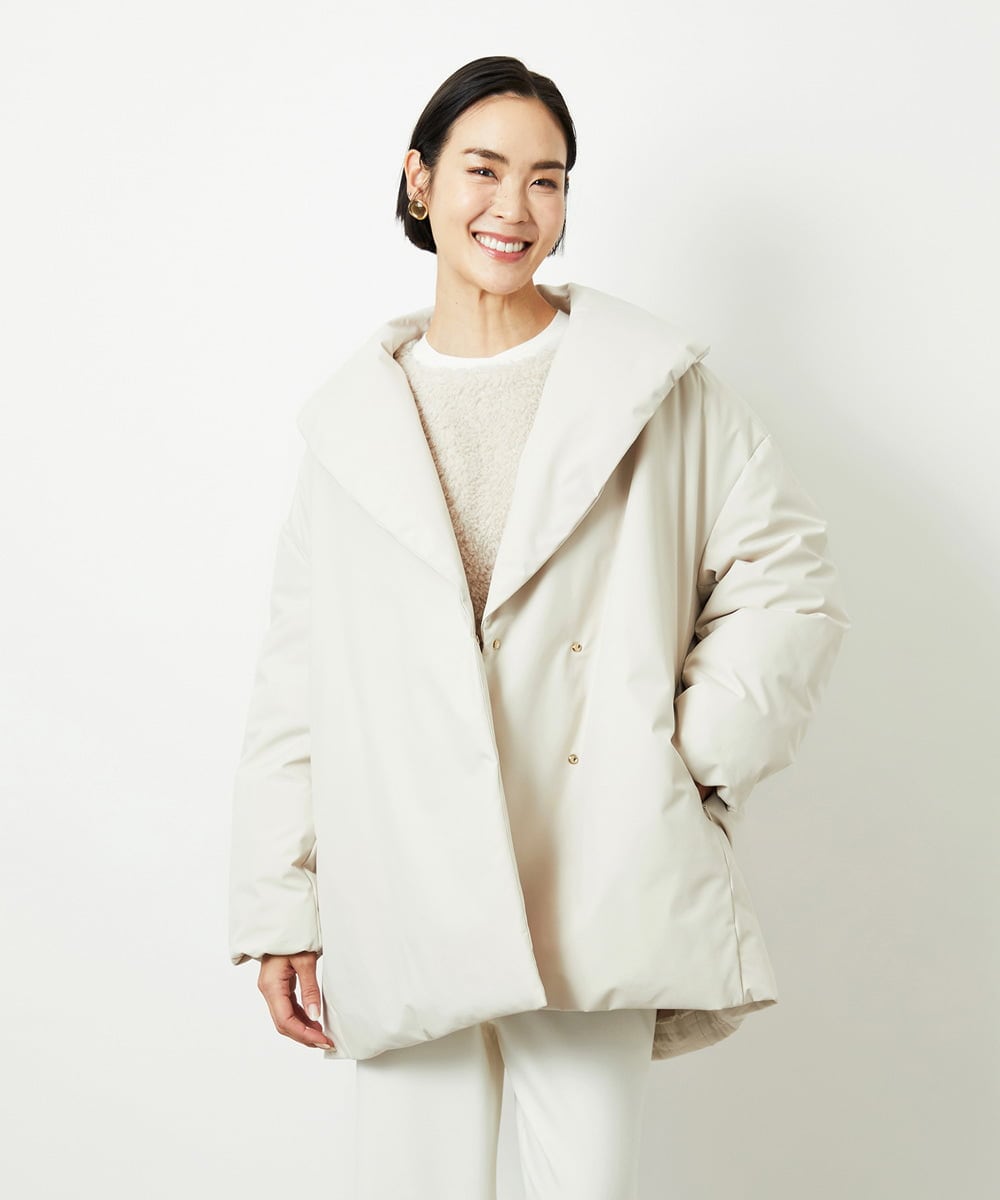 FMVBD06560 MICHEL KLEIN(ミッシェルクラン) ［撥水加工］ショールカラーダウンコート ブラック