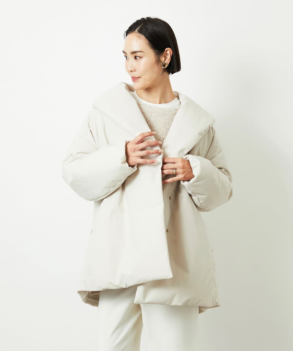 FMVBD06560 MICHEL KLEIN(ミッシェルクラン) ［撥水加工］ショールカラーダウンコート ブラック