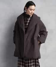 FMVBD06560 MICHEL KLEIN(ミッシェルクラン) ［撥水加工］ショールカラーダウンコート ブラウン